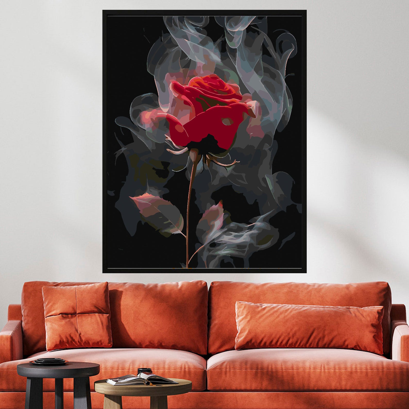 Malen nach Zahlen - Rote Rose 4695