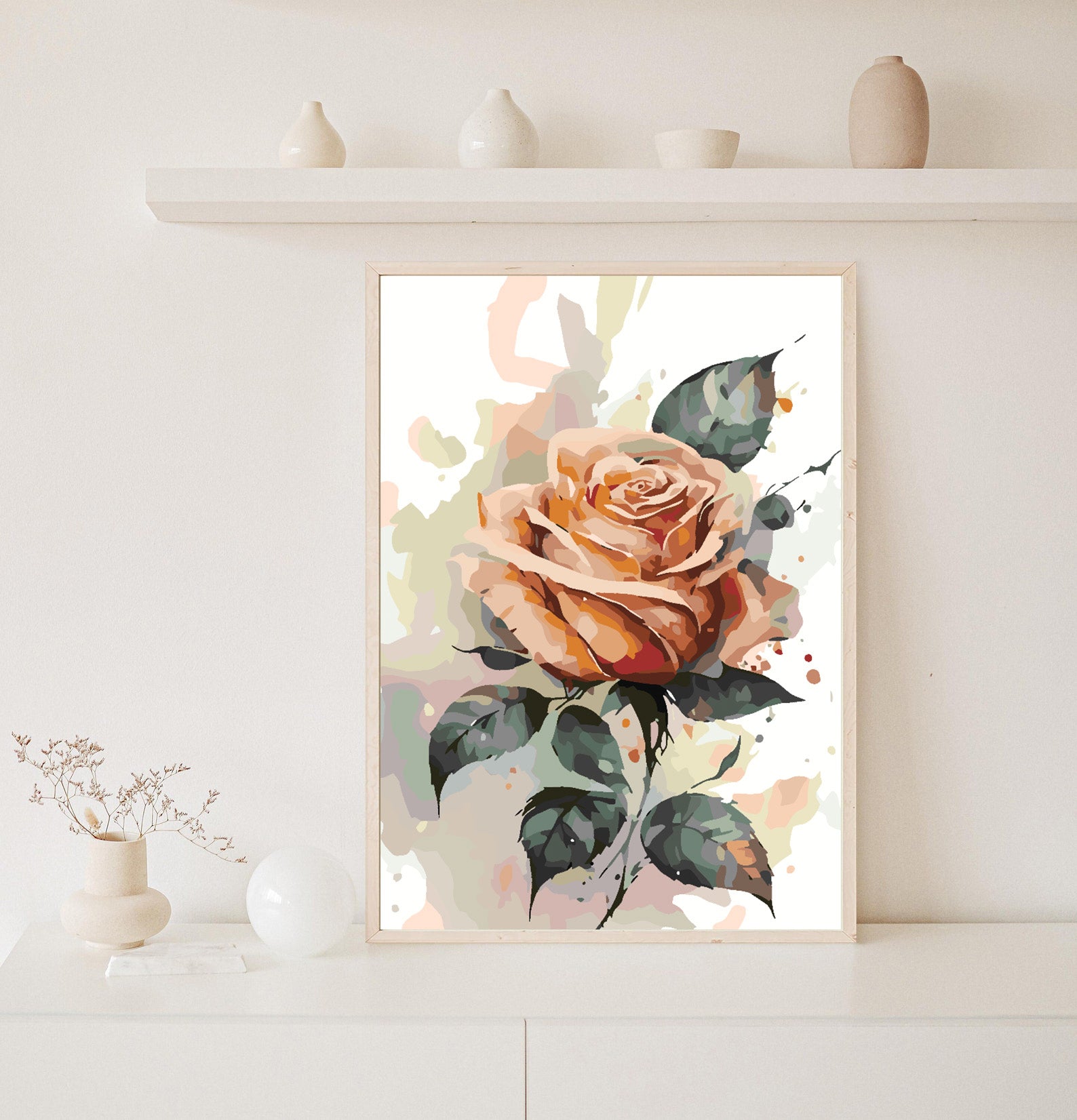 Peinture par numéros - Rose Orange 4699