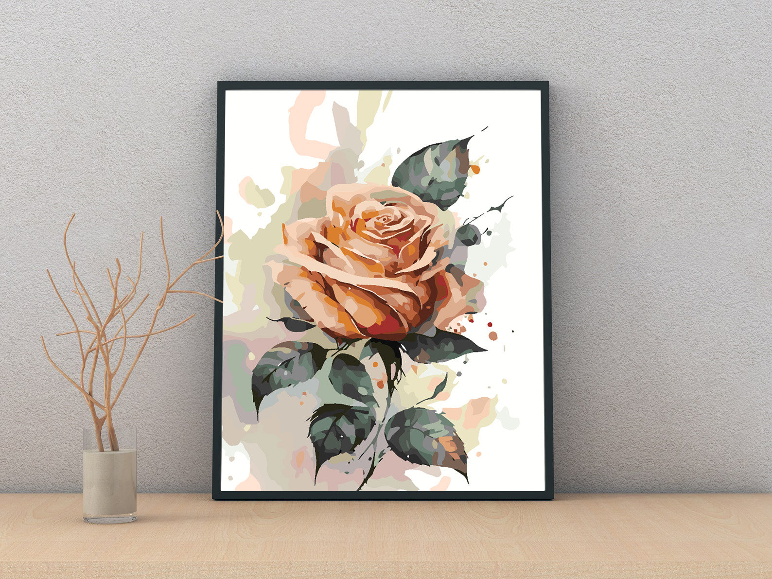 Peinture par numéros - Rose Orange 4699