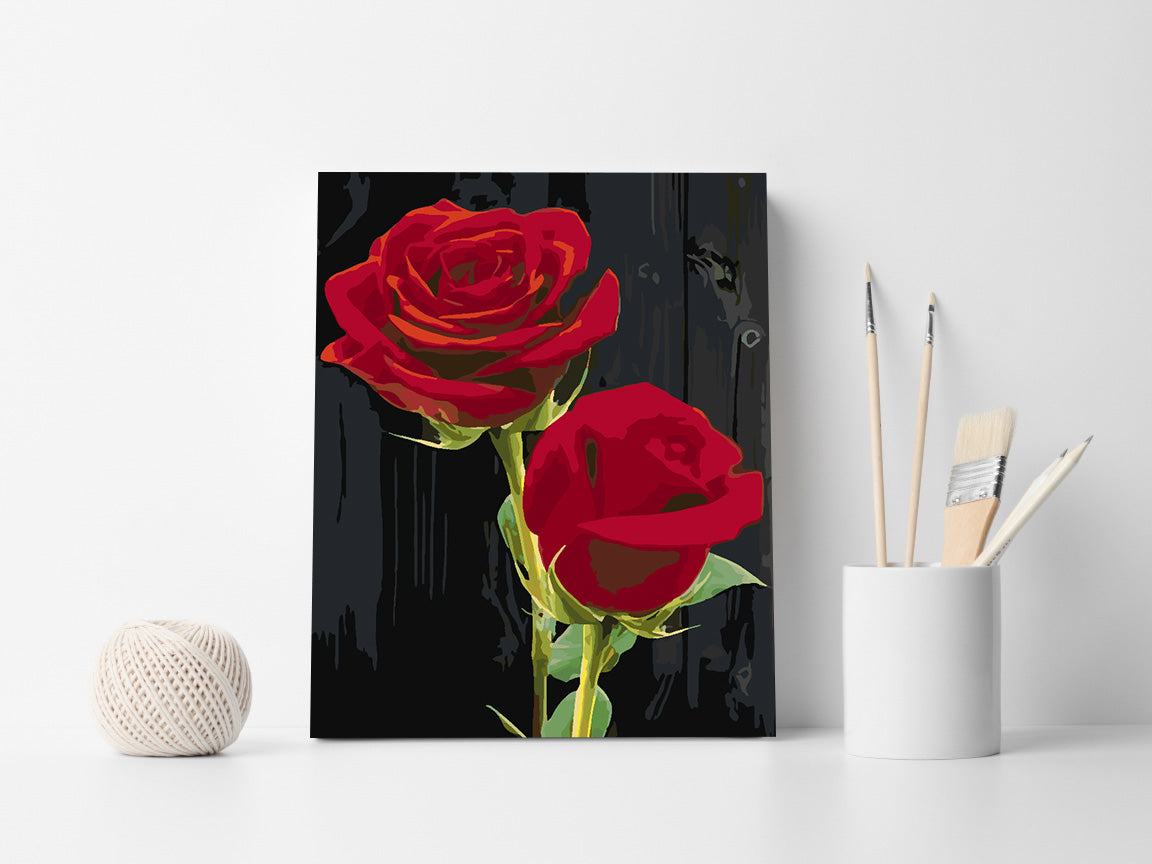 Malen nach Zahlen - Rote Rosen 4700