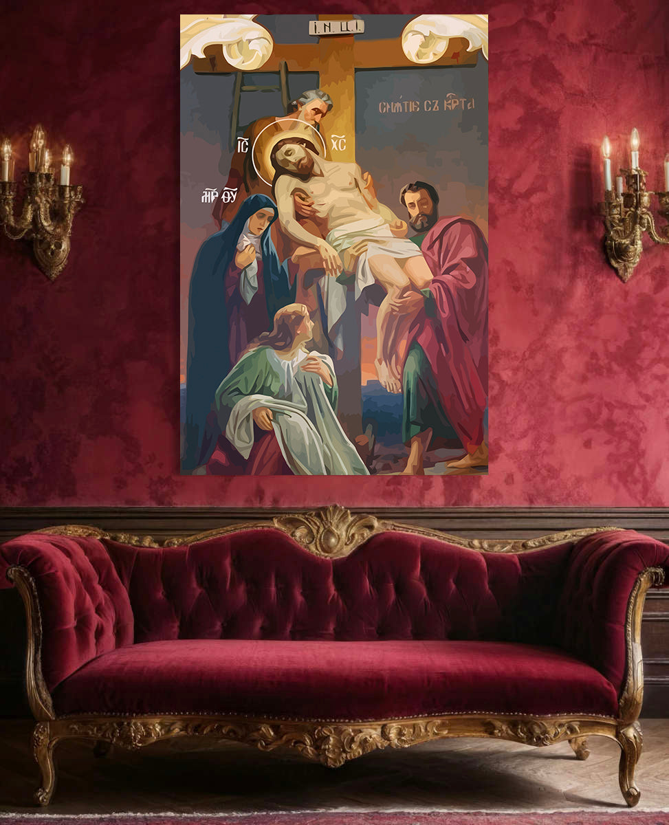 Set Pictură pe numere – Isus Hristos Pe Sfânta Cruce 6034