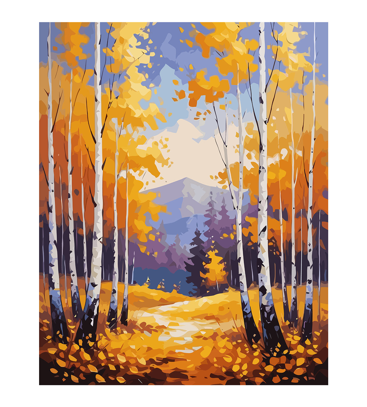 Set Pictură pe numere – Peisaj de Toamnă 6062