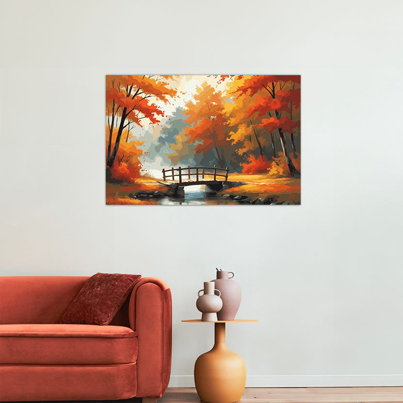 Set Pictură pe numere – Peisaj de Toamnă 6085