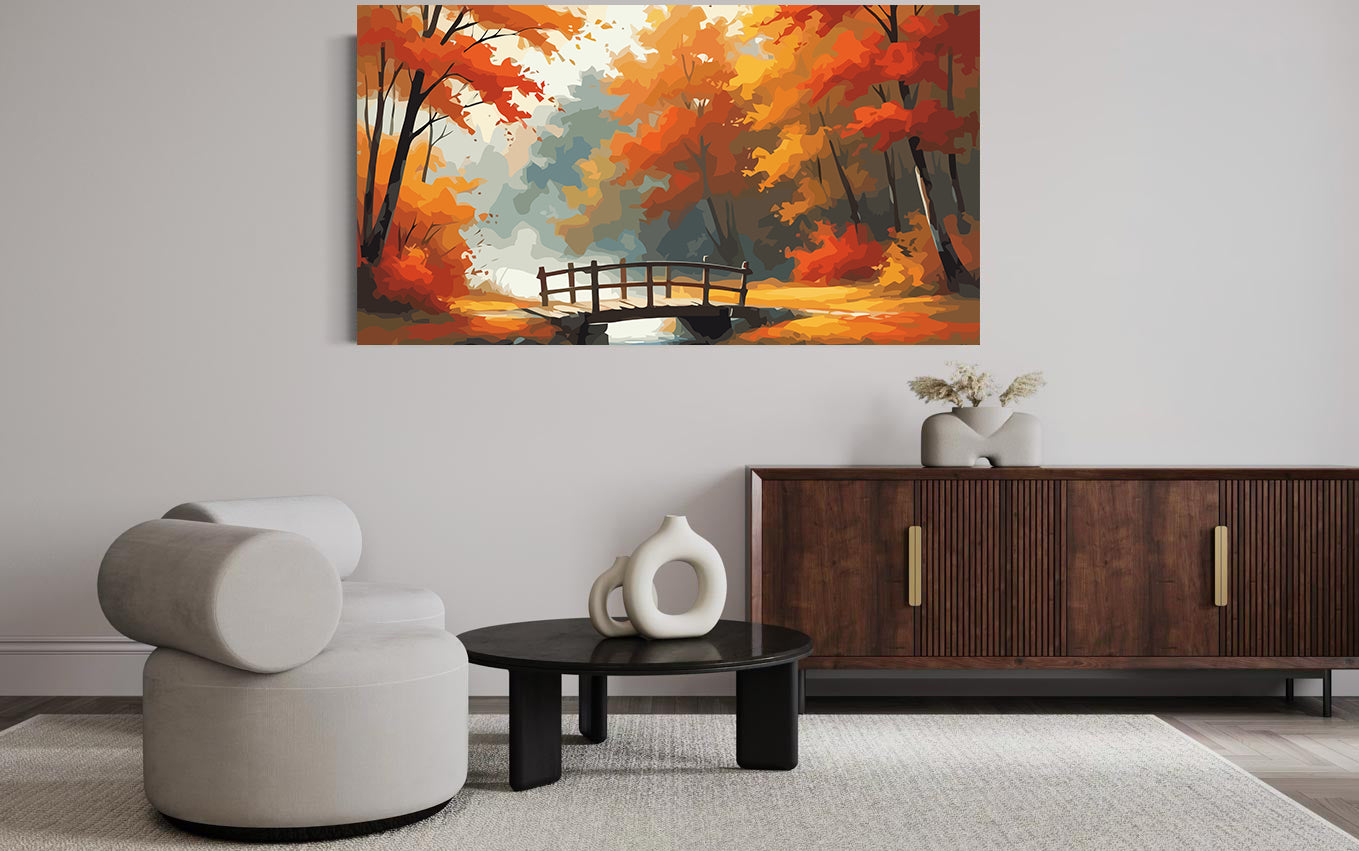 Set Pictură pe numere – Peisaj de Toamnă 6085