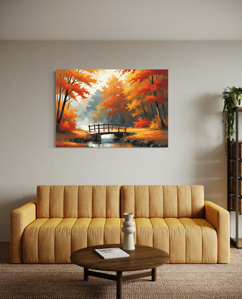 Set Pictură pe numere – Peisaj de Toamnă 6085