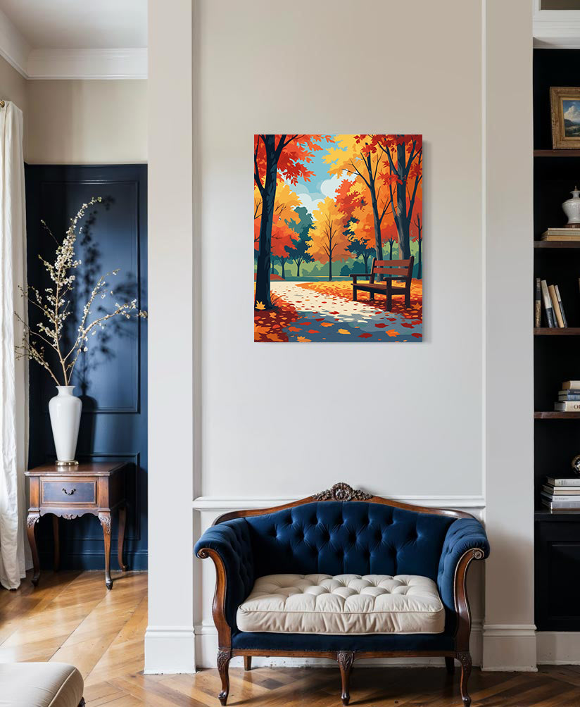 Set Pictură pe numere – Peisaj de Toamnă 6086