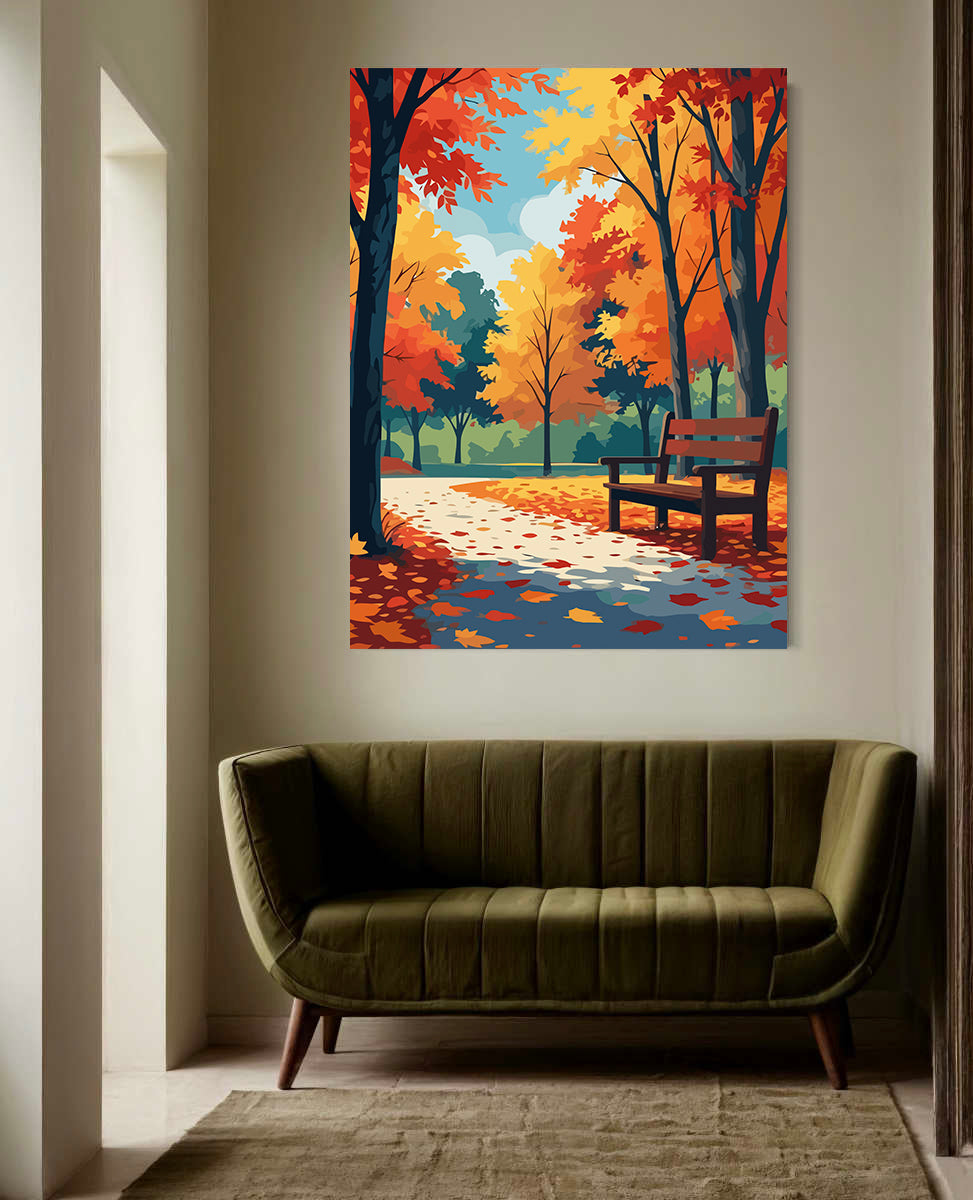 Set Pictură pe numere – Peisaj de Toamnă 6086