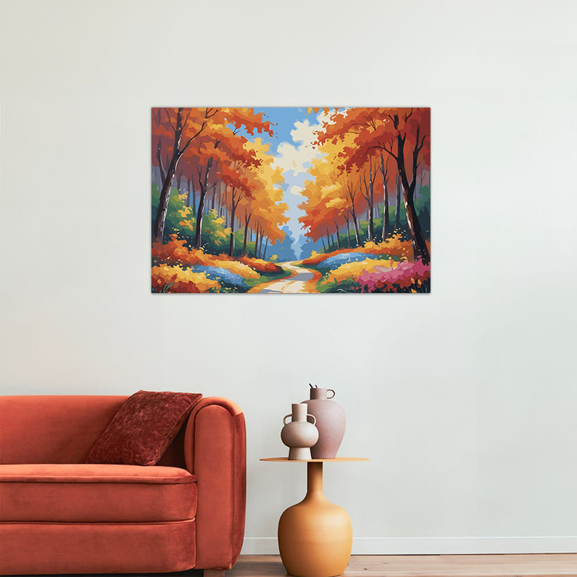 Set Pictură pe numere – Peisaj de Toamnă 6106