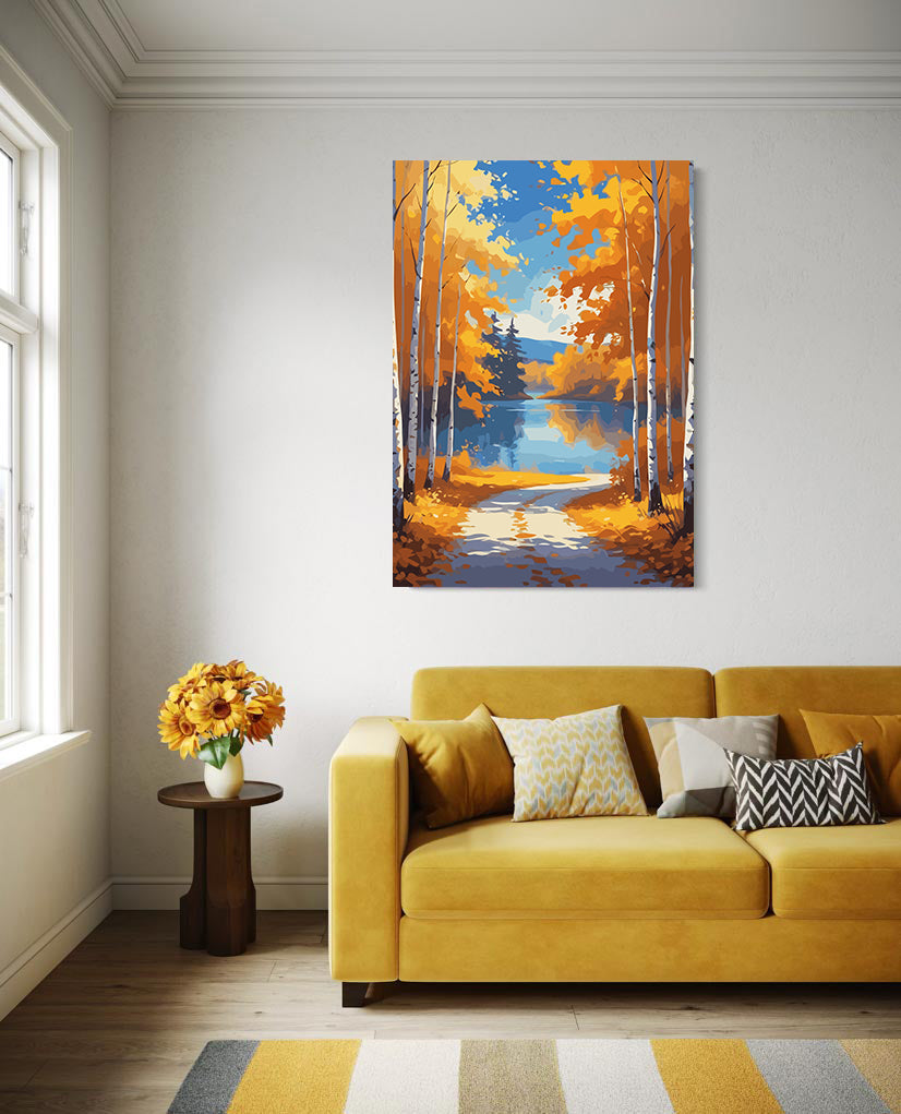 Set Pictură pe numere – Peisaj de Toamnă 6114