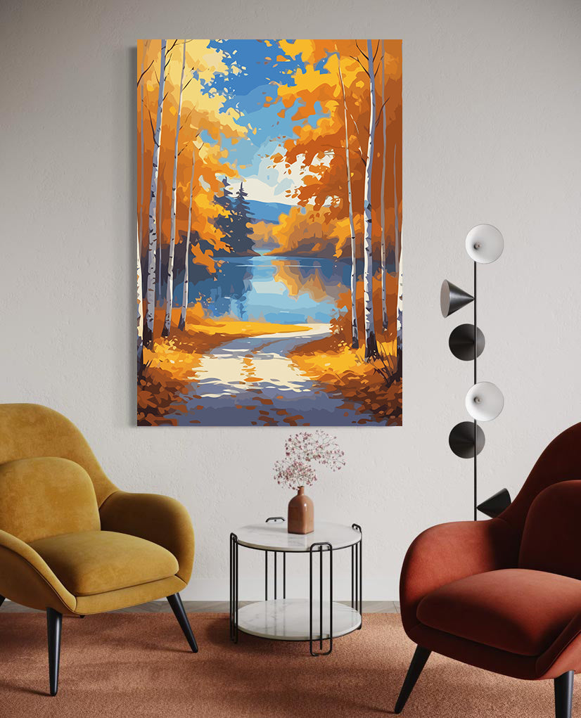 Set Pictură pe numere – Peisaj de Toamnă 6114