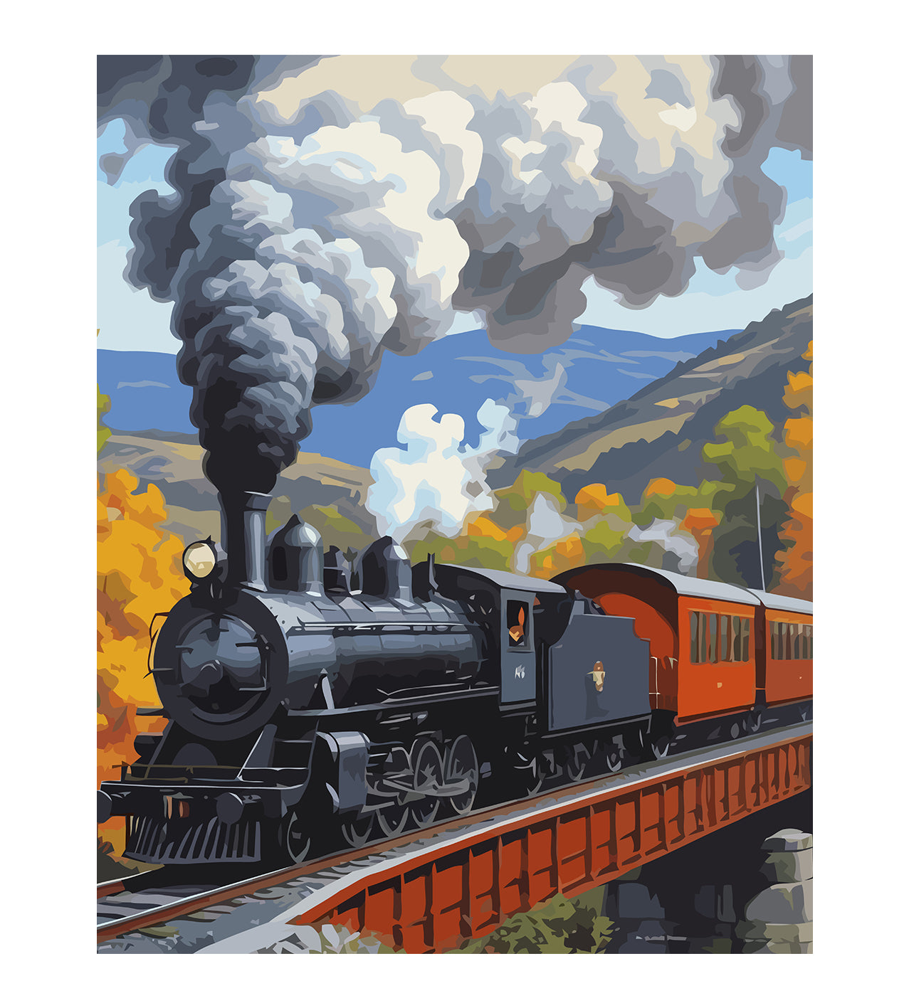 Set Pictură pe numere – Tren cu Aburi 6120