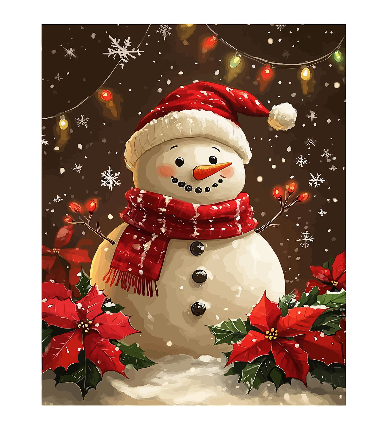 Set Pictură pe numere – Om De Zăpadă Fericit 6126