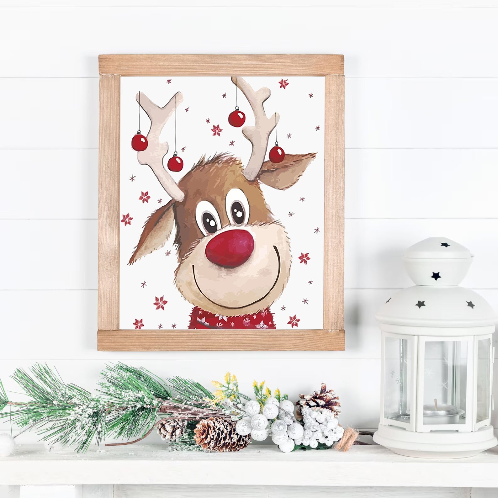 Set Pictură pe numere – Renul Rudolf 6128