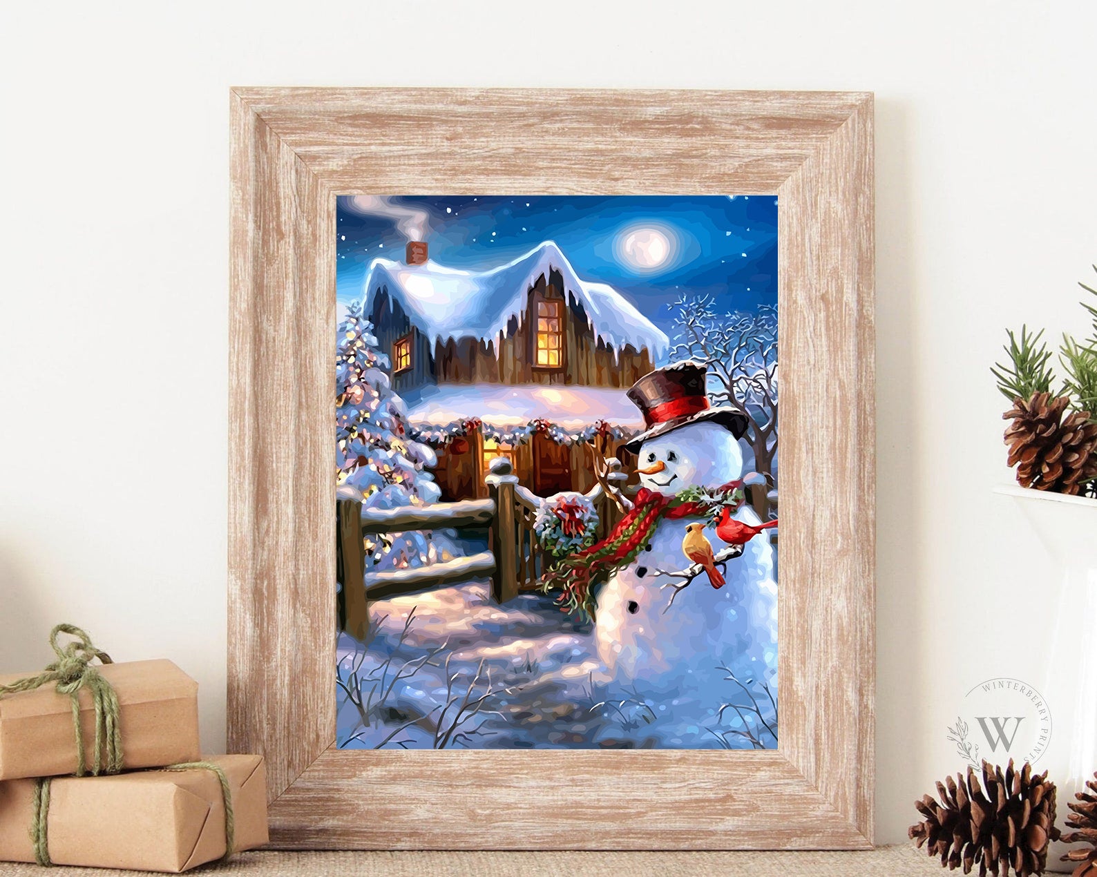 Set Pictură pe numere – Om De Zăpadă La Ușă 6130