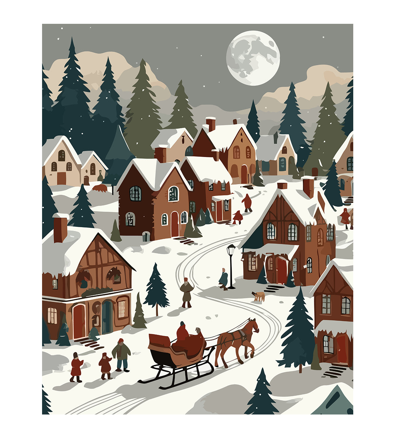 Set Pictură pe numere – Iarna În Oraș 6134