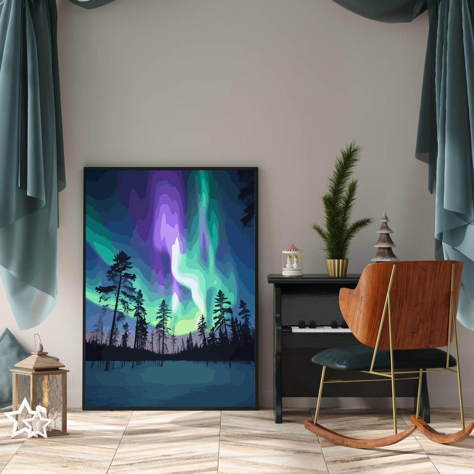 Set Pictură pe numere – Aurora Boreală 6138