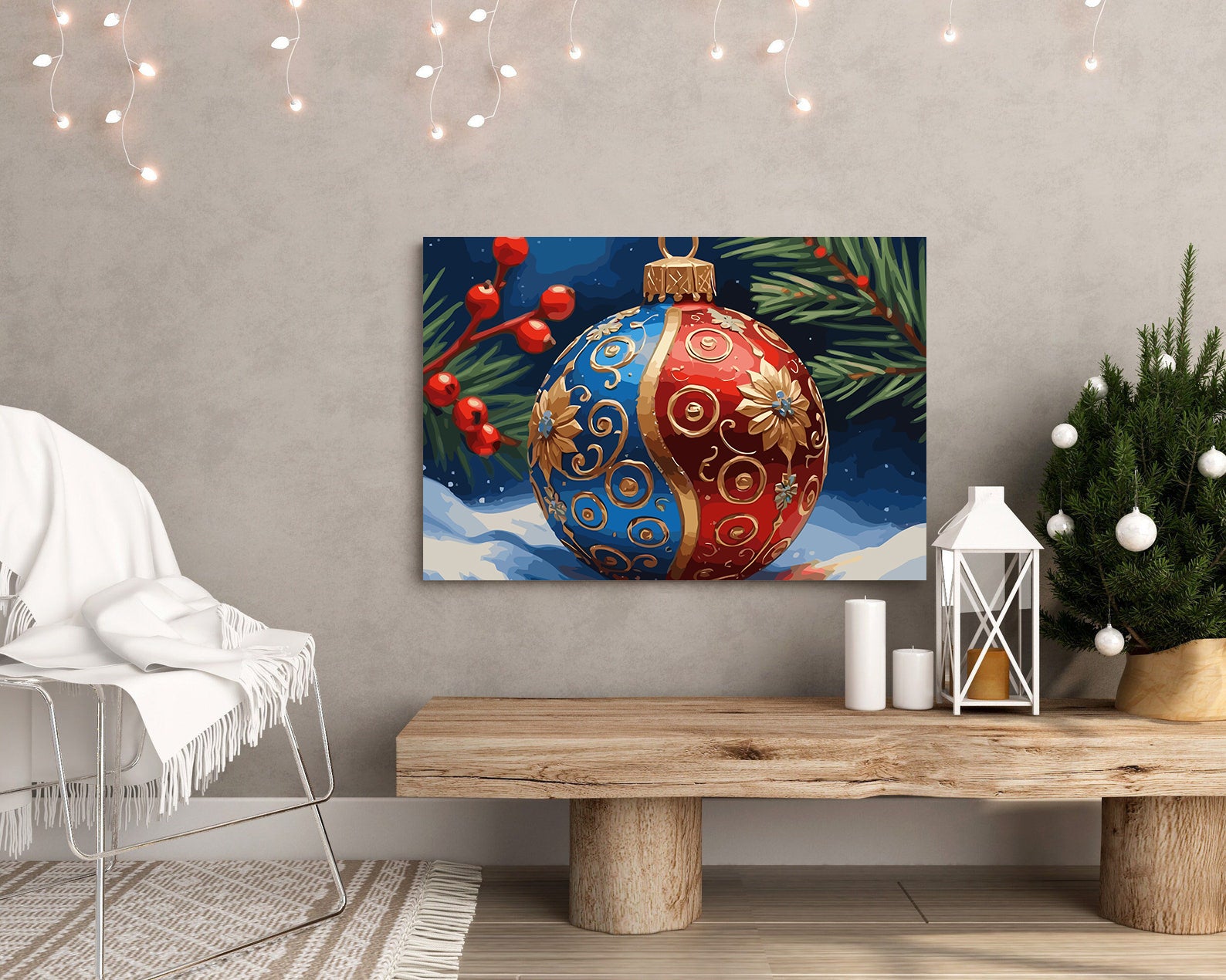 Set Pictură pe numere – Decorațiuni De Crăciun 6139