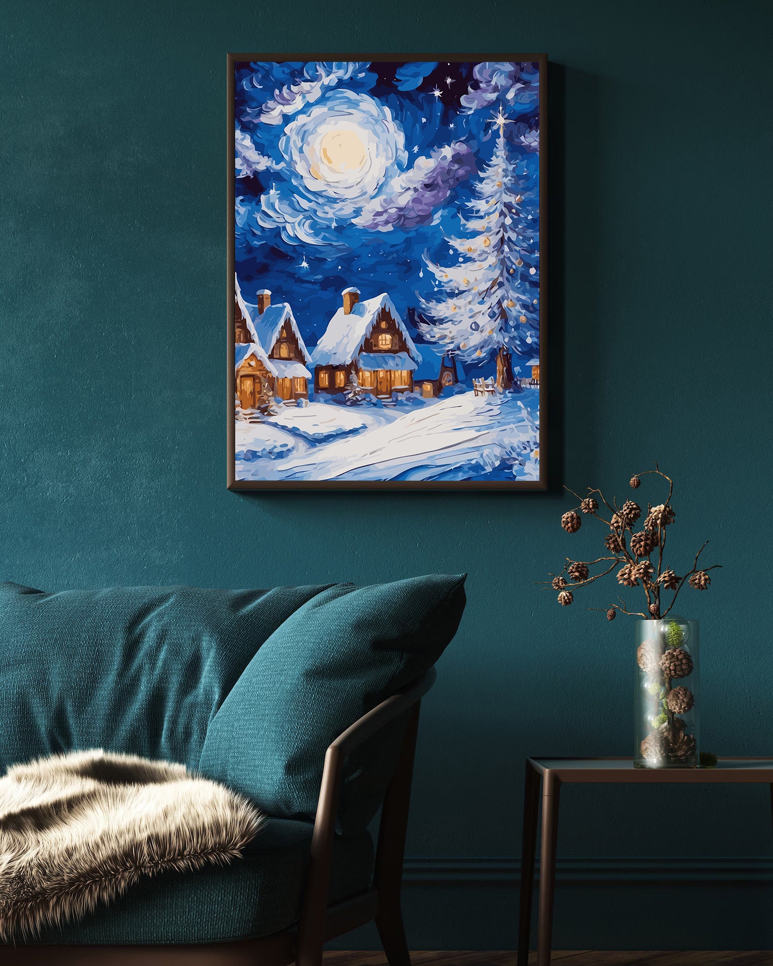 Set Pictură pe numere – Peisaj De Iarnă 6140