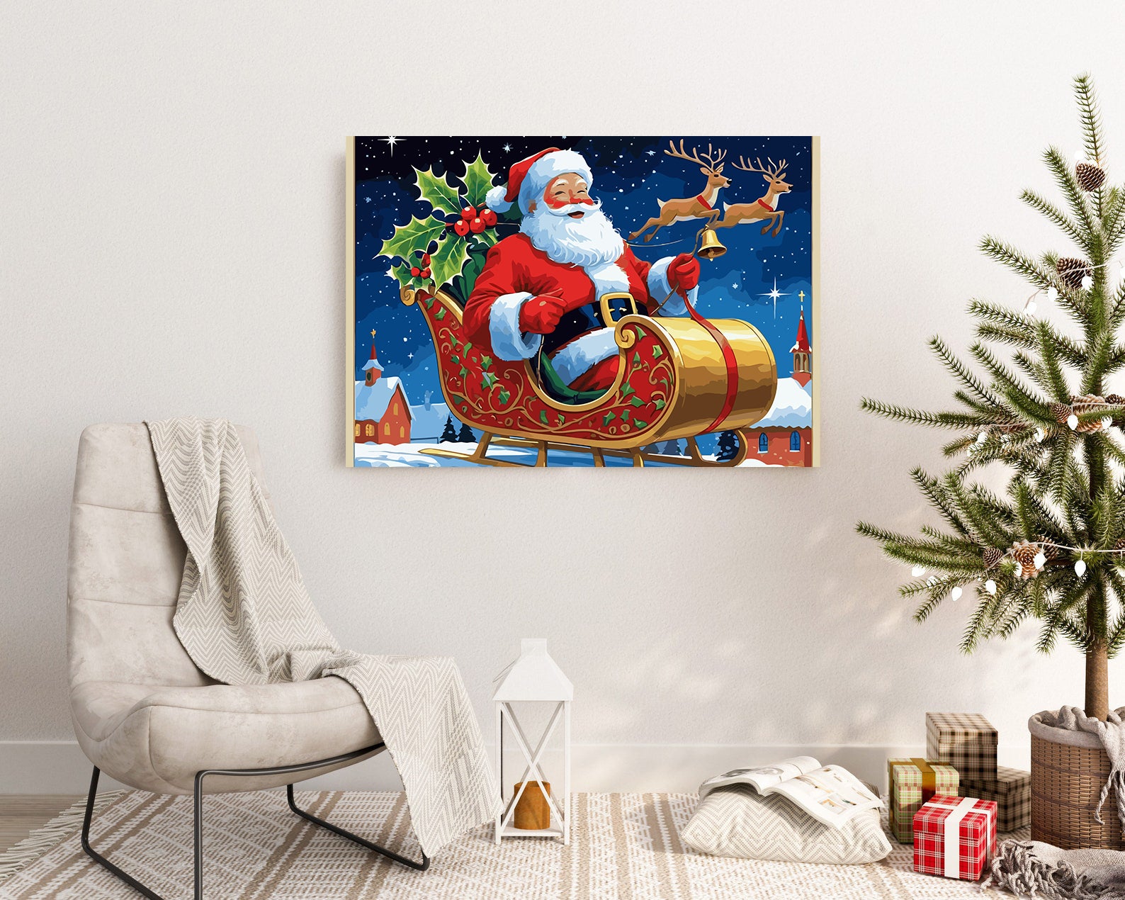 Set Pictură pe numere – Sania Lui Moș Crăciun 6159