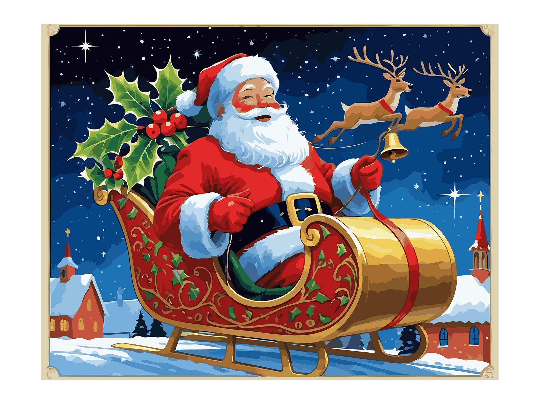 Set Pictură pe numere – Sania Lui Moș Crăciun 6159