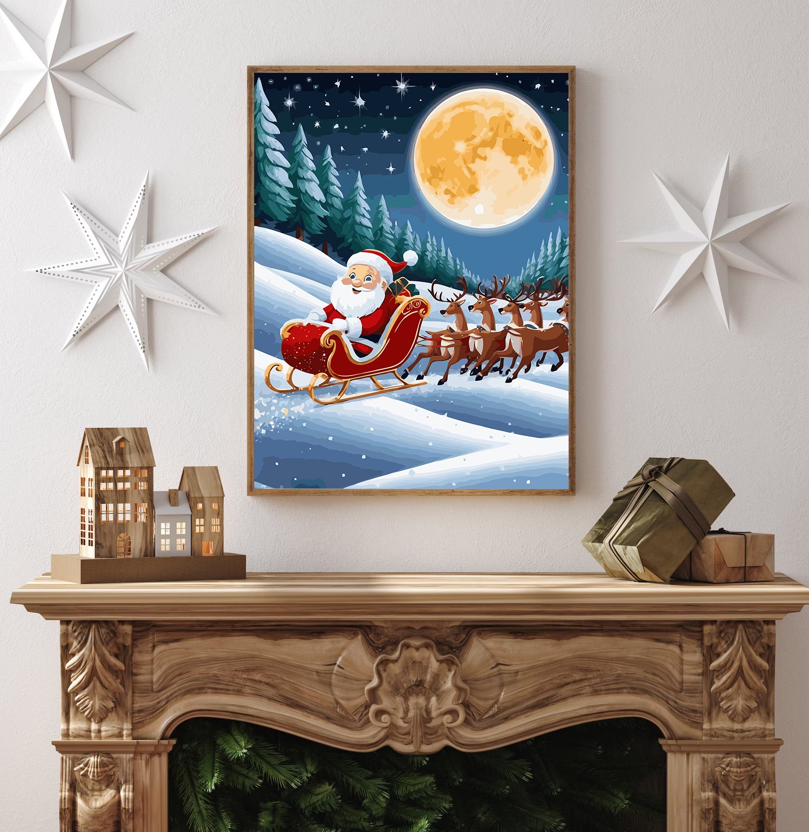 Set Pictură pe numere – Sania Lui Moș Crăciun 6168