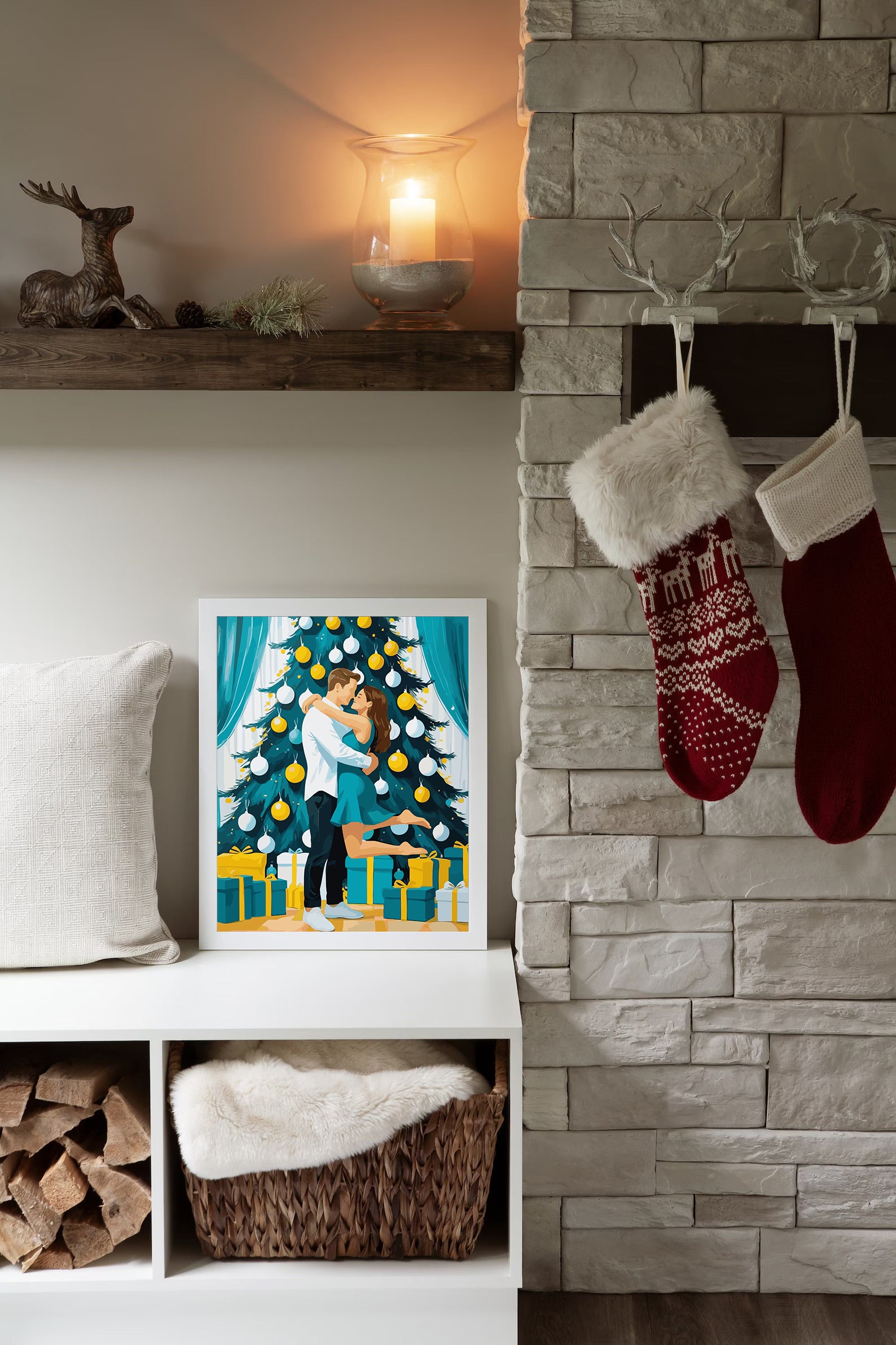 Set Pictură pe numere – Îndrăgostiți De Sărbători 6169