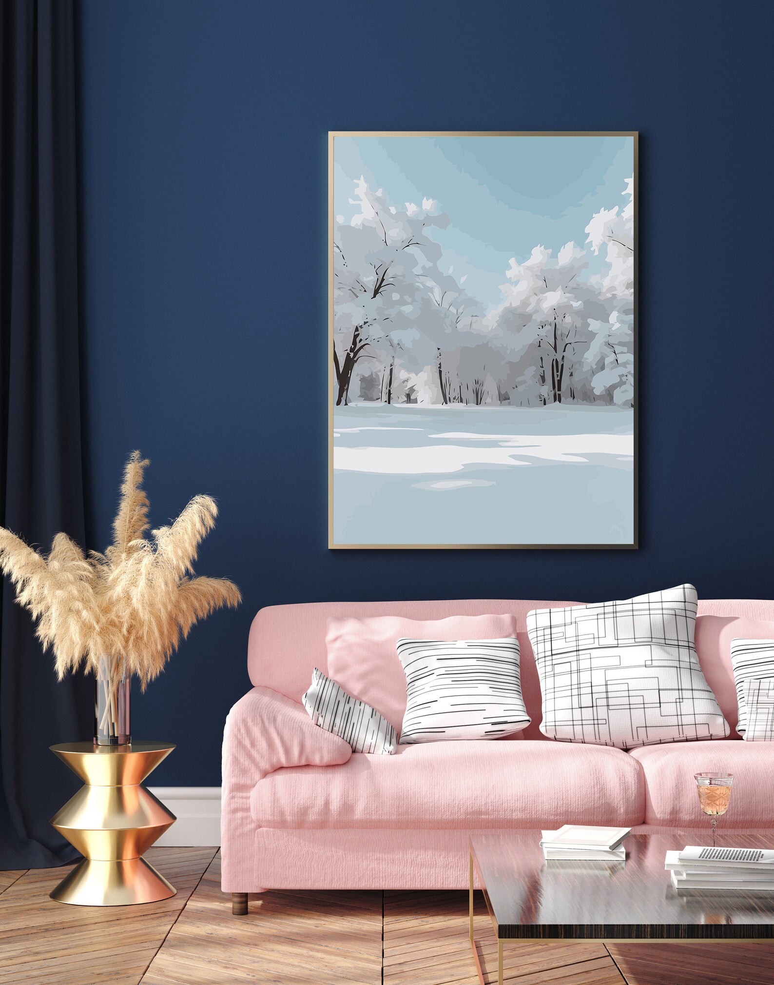 Set Pictură pe numere – Peisaj De Iarnă 6176