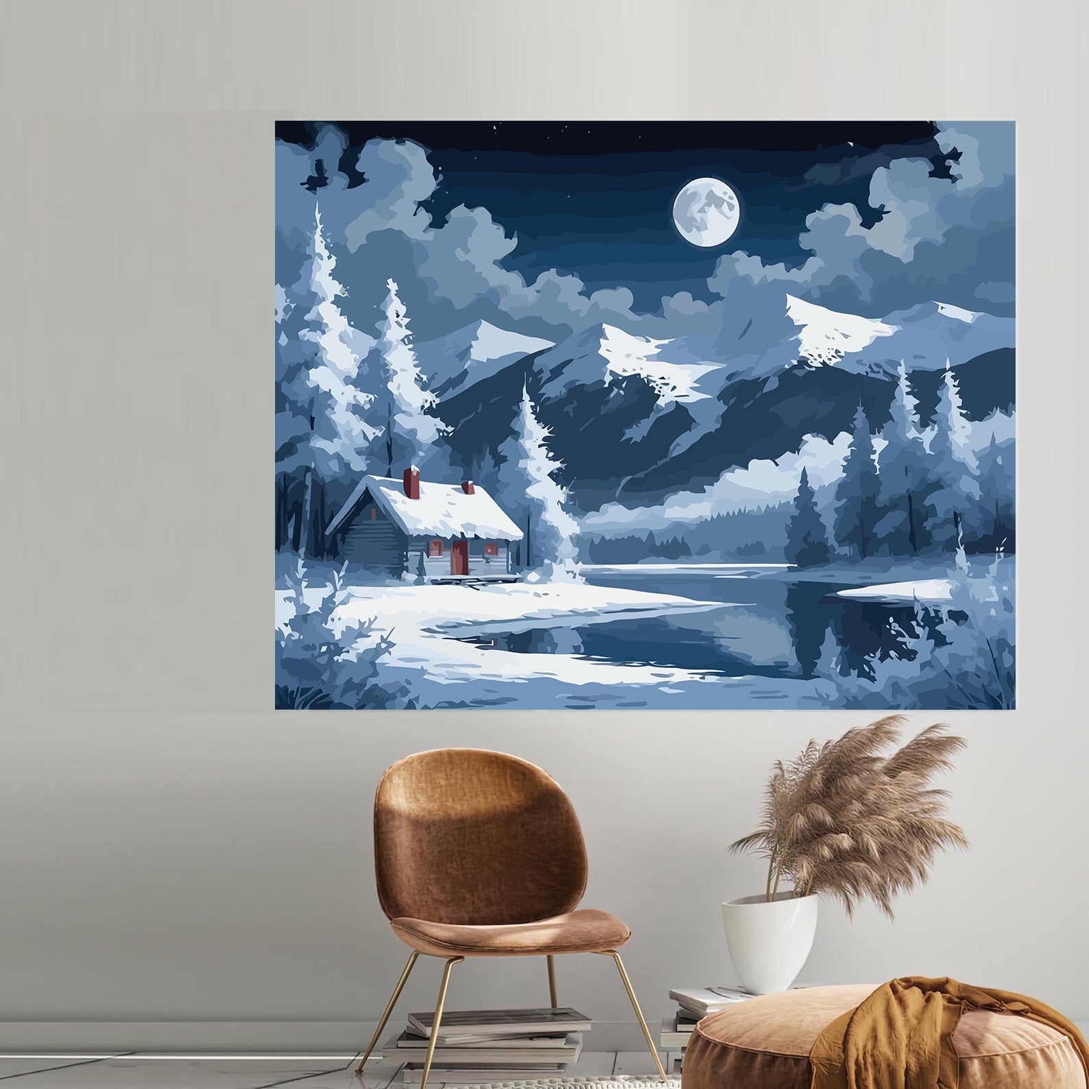 Set Pictură pe numere – Peisaj De Iarnă 6180