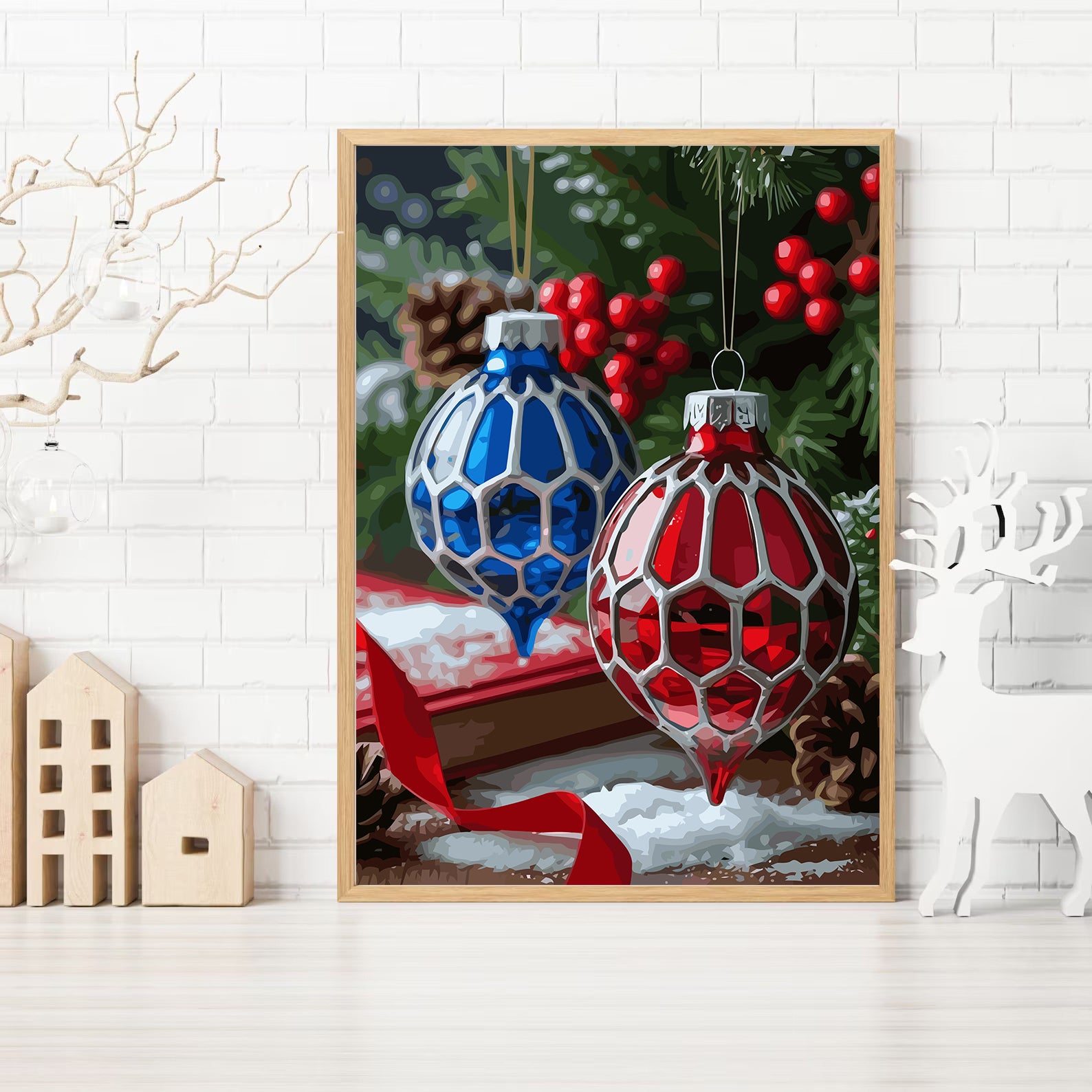 Set Pictură pe numere – Decorațiuni De Crăciun 6185