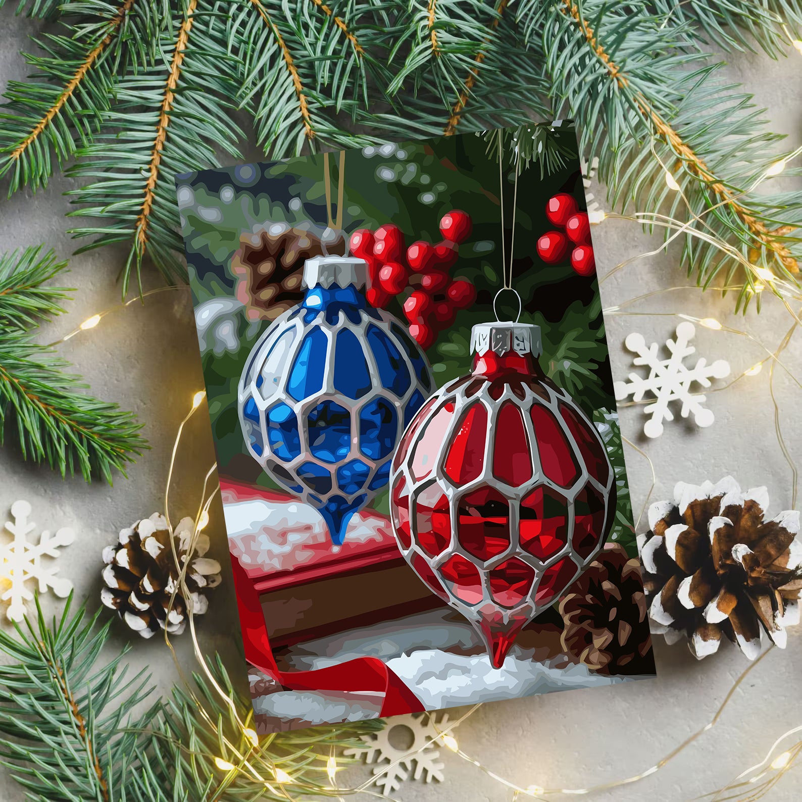 Set Pictură pe numere – Decorațiuni De Crăciun 6185