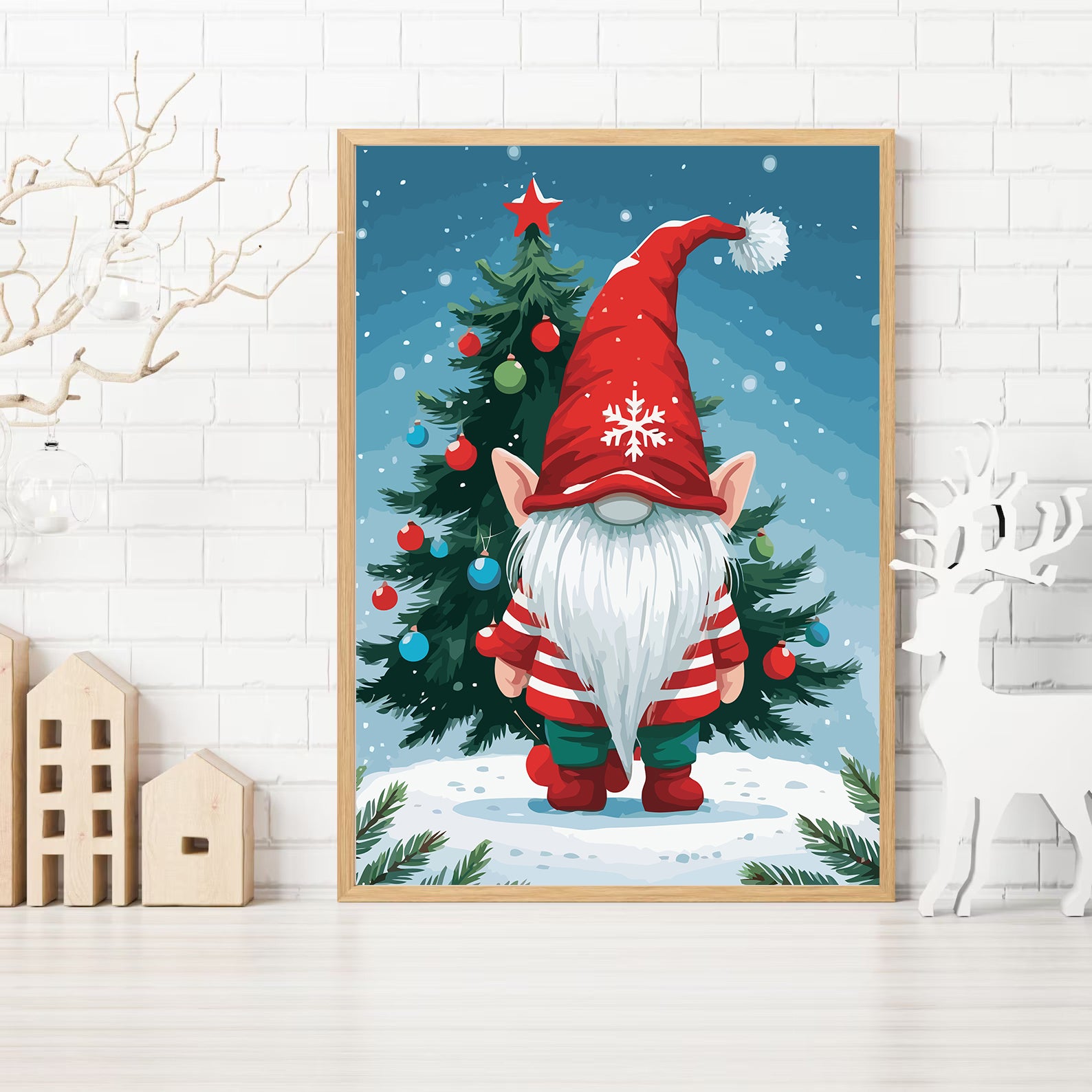 Set Pictură pe numere – Spiriduș De Crăciun 6191