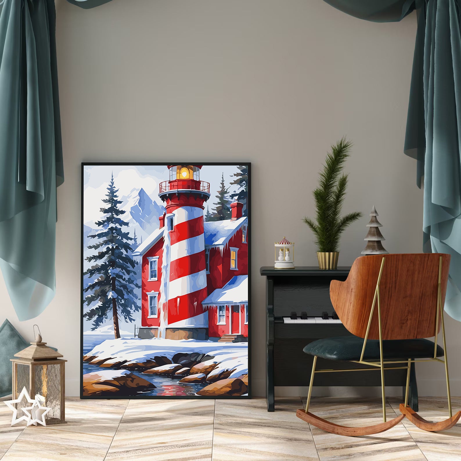 Set Pictură pe numere – Peisaj De Iarnă 6193