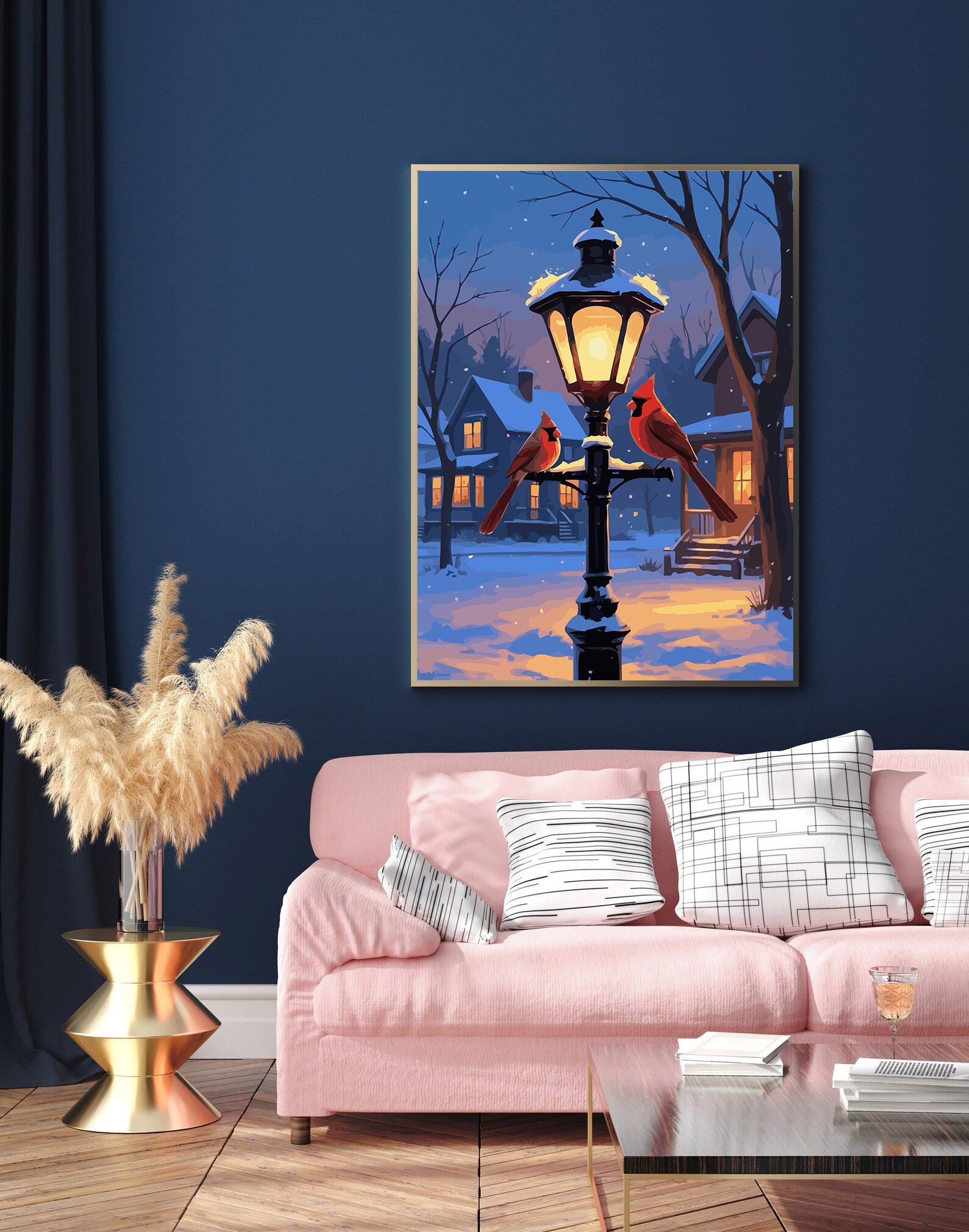 Set Pictură pe numere – Păsări Iarna 6196