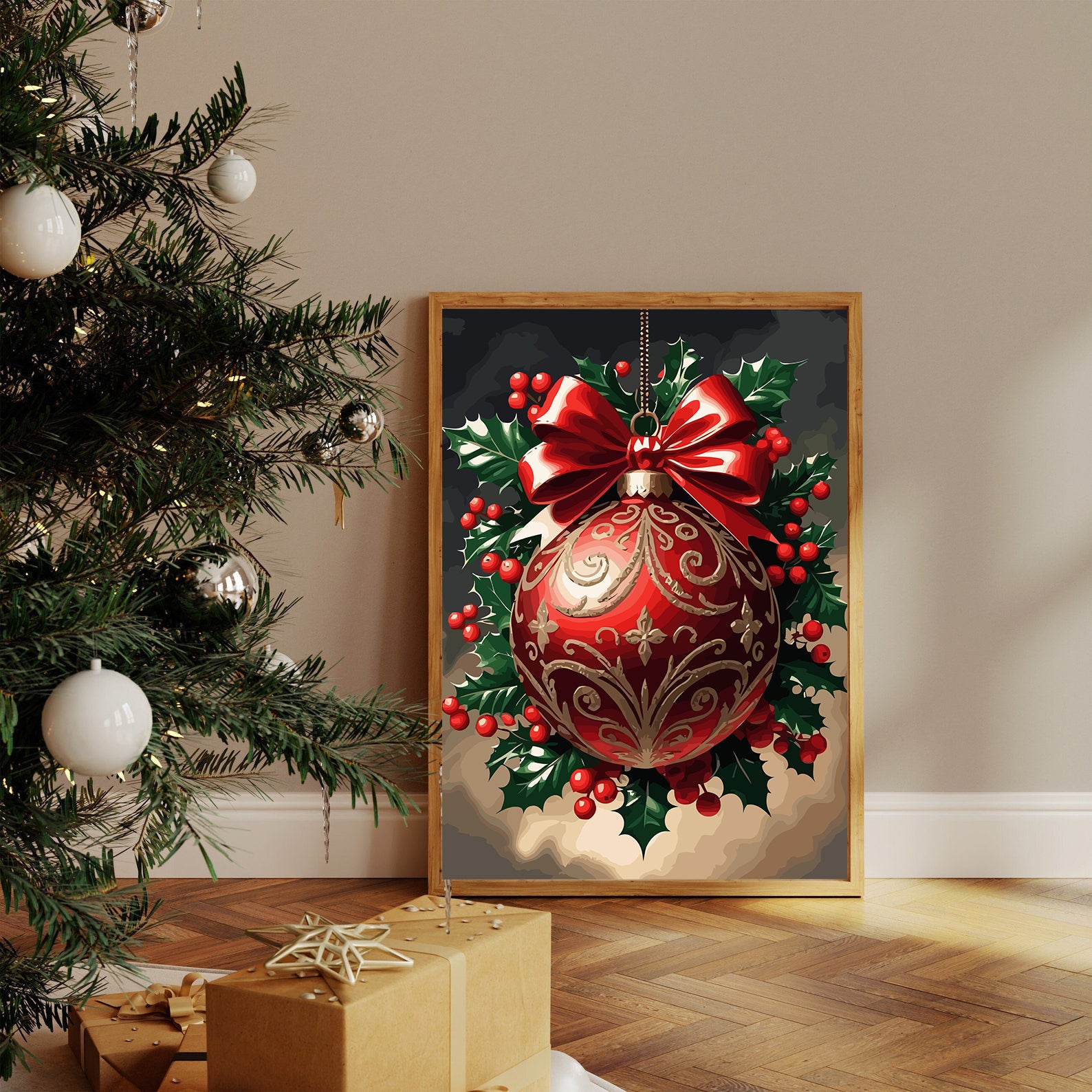 Set Pictură pe numere – Decorațiuni De Crăciun 6202