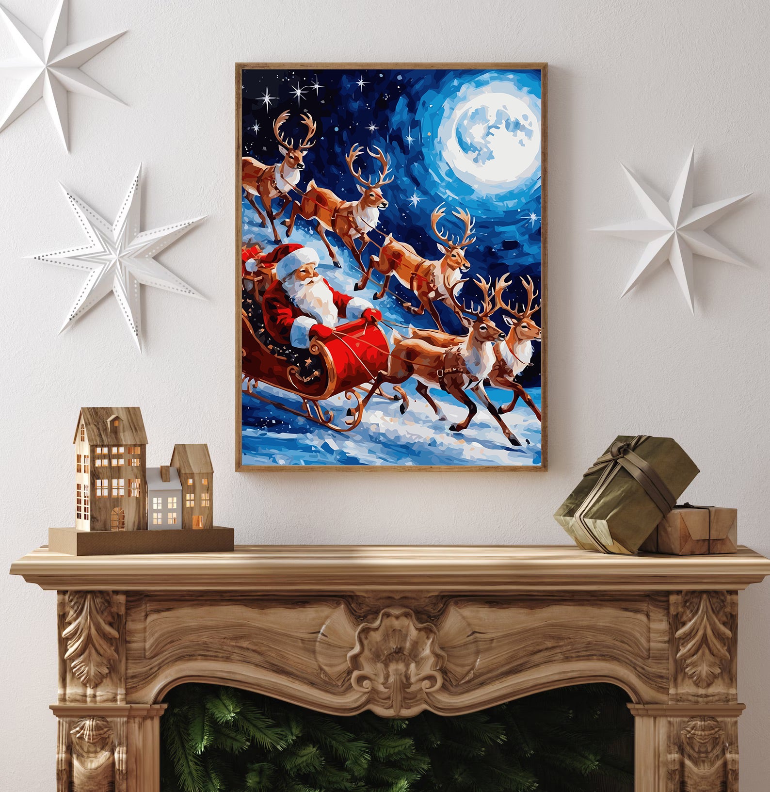 Set Pictură pe numere – Sania Lui Moș Crăciun 6204