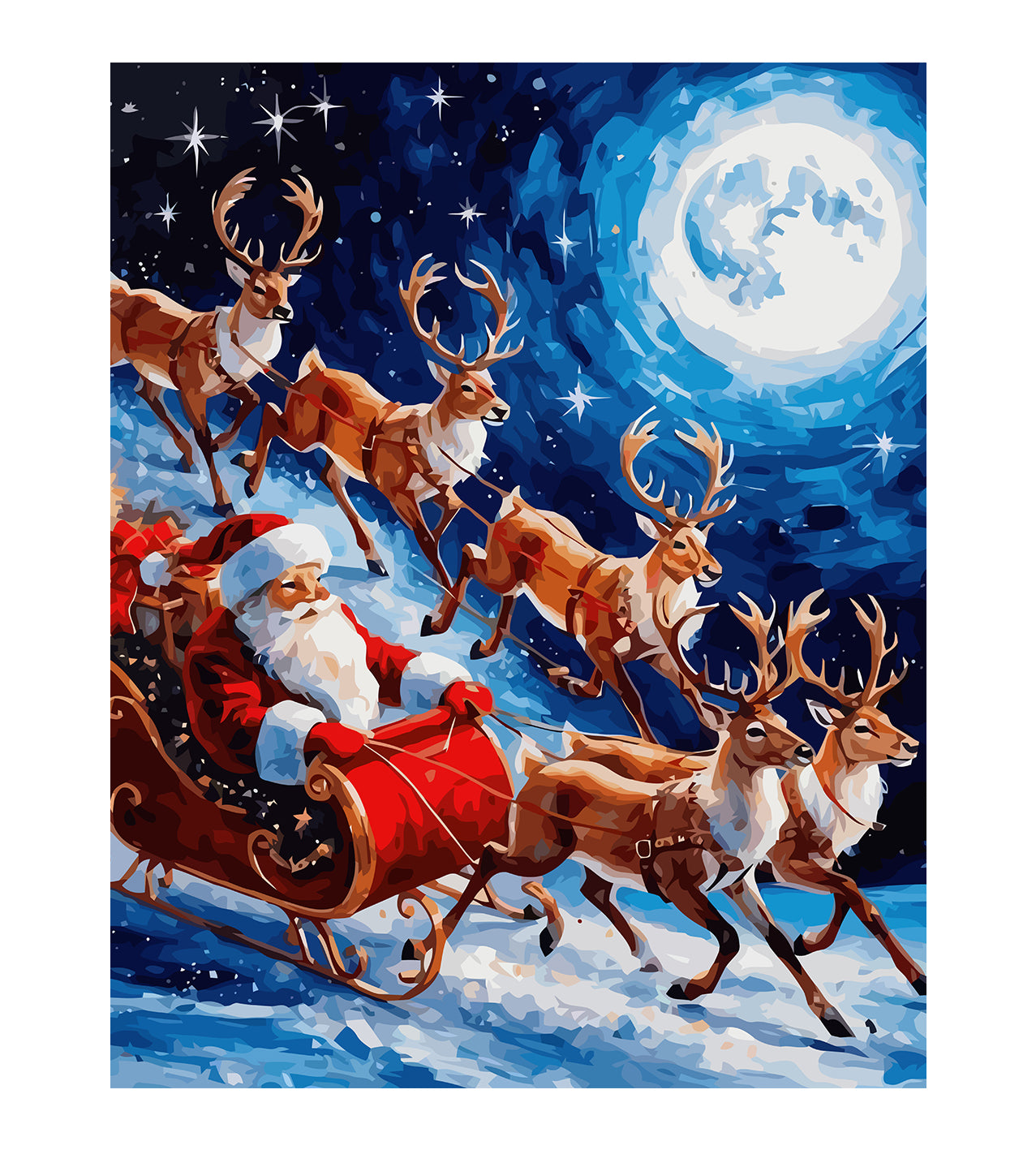 Set Pictură pe numere – Sania Lui Moș Crăciun 6204