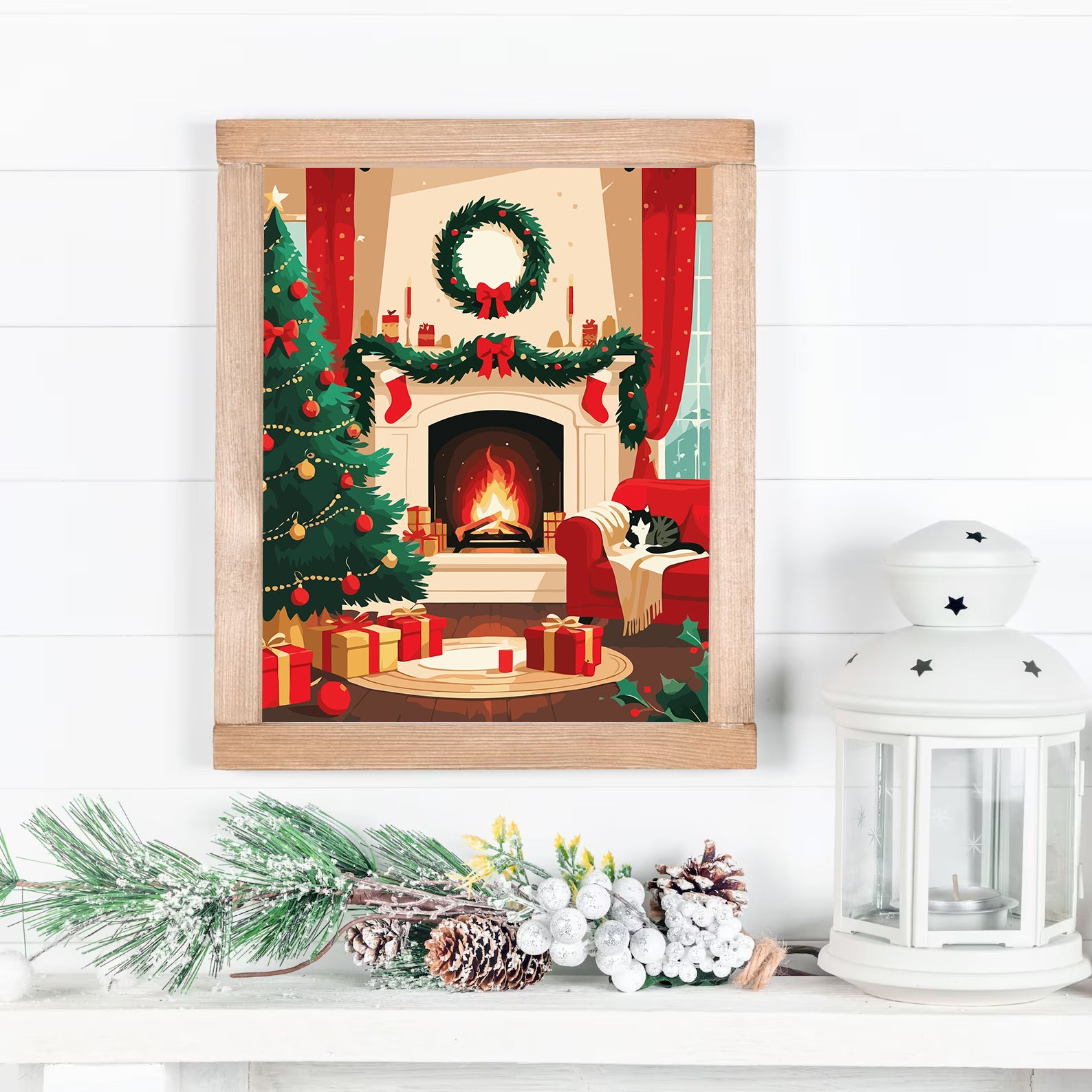 Set Pictură pe numere – Atmosferă De Crăciun 6208