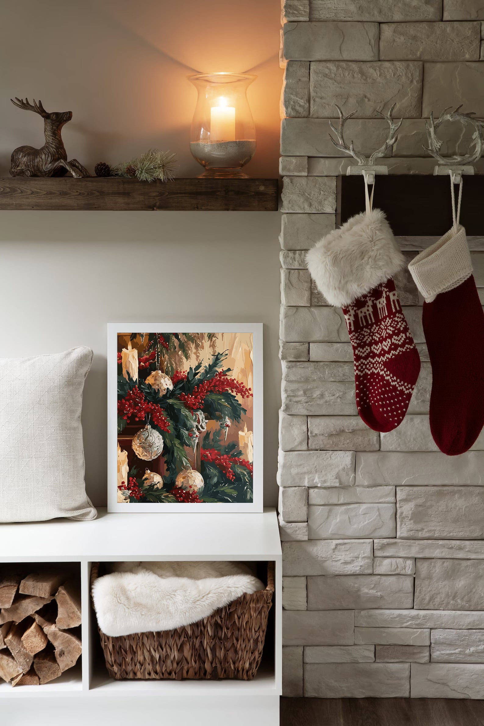 Set Pictură pe numere – Decorațiuni De Crăciun 6214