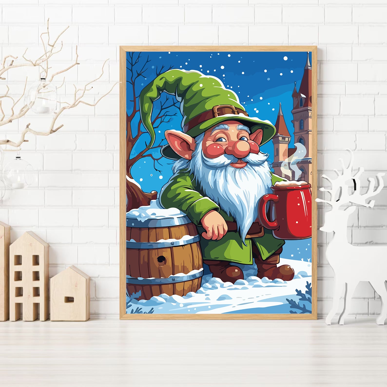 Set Pictură pe numere – Spiriduș De Crăciun 6216