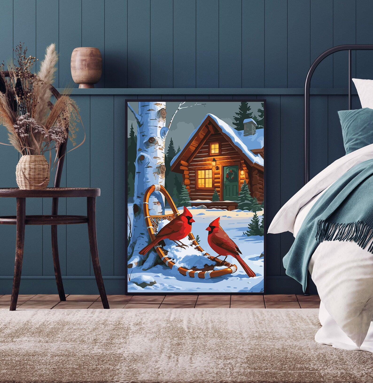 Set Pictură pe numere – Păsărele Iarna 6220