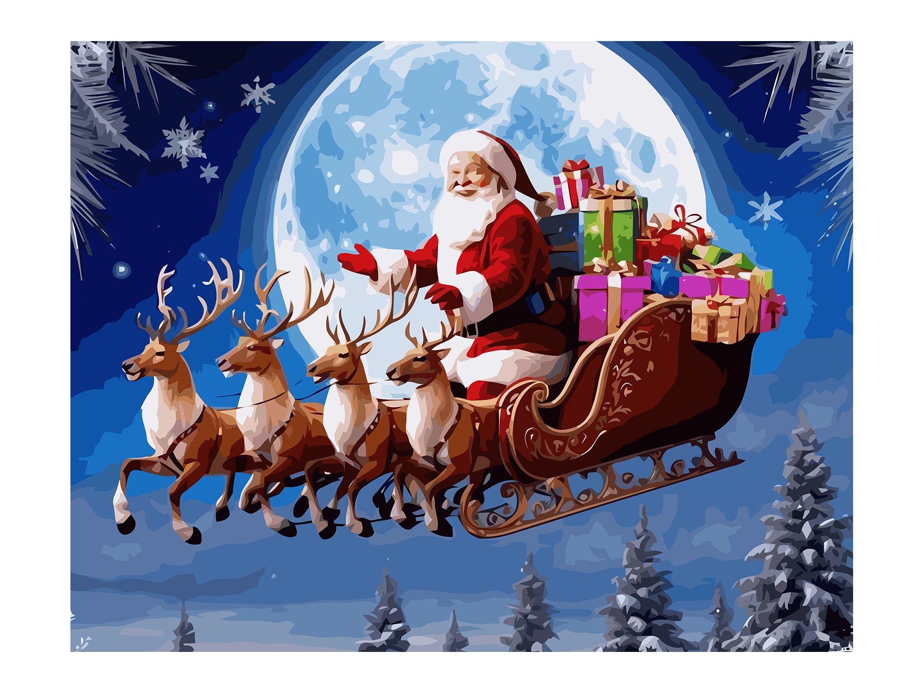 Set Pictură pe numere – Sania Lui Moș Crăciun 6223