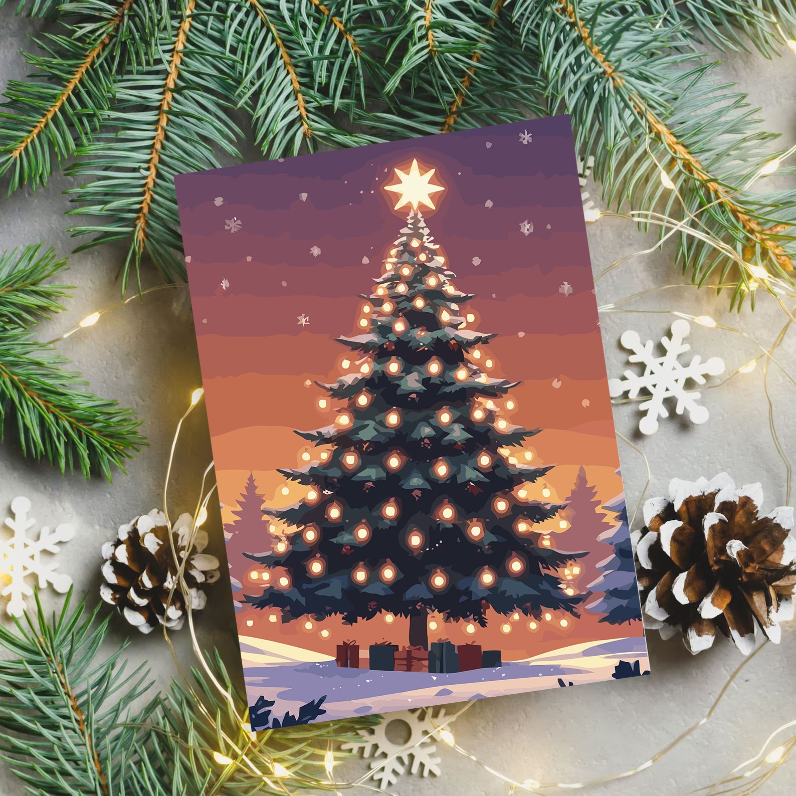 Set Pictură pe numere – Brad De Crăciun 6226