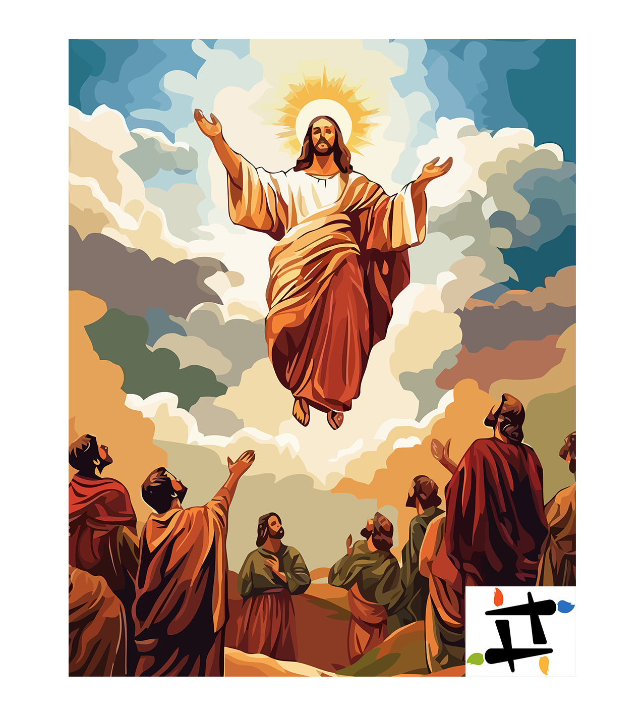 Set Pictură pe numere – Înălțarea Lui Isus Hristos 6244