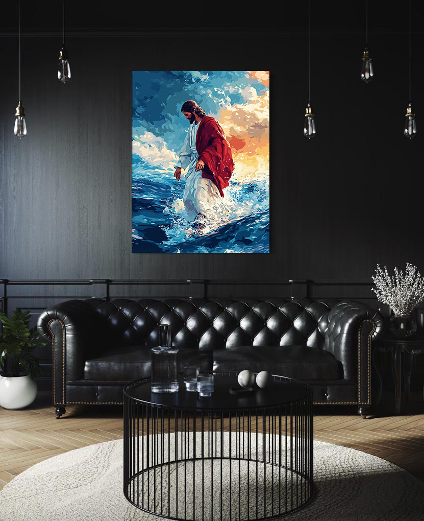 Set Pictură pe numere – Isus Hristos Mergând Pe Apă 6255