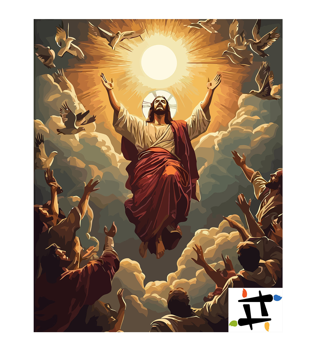 Set Pictură pe numere – Înălțarea Lui Isus Hristos 6270