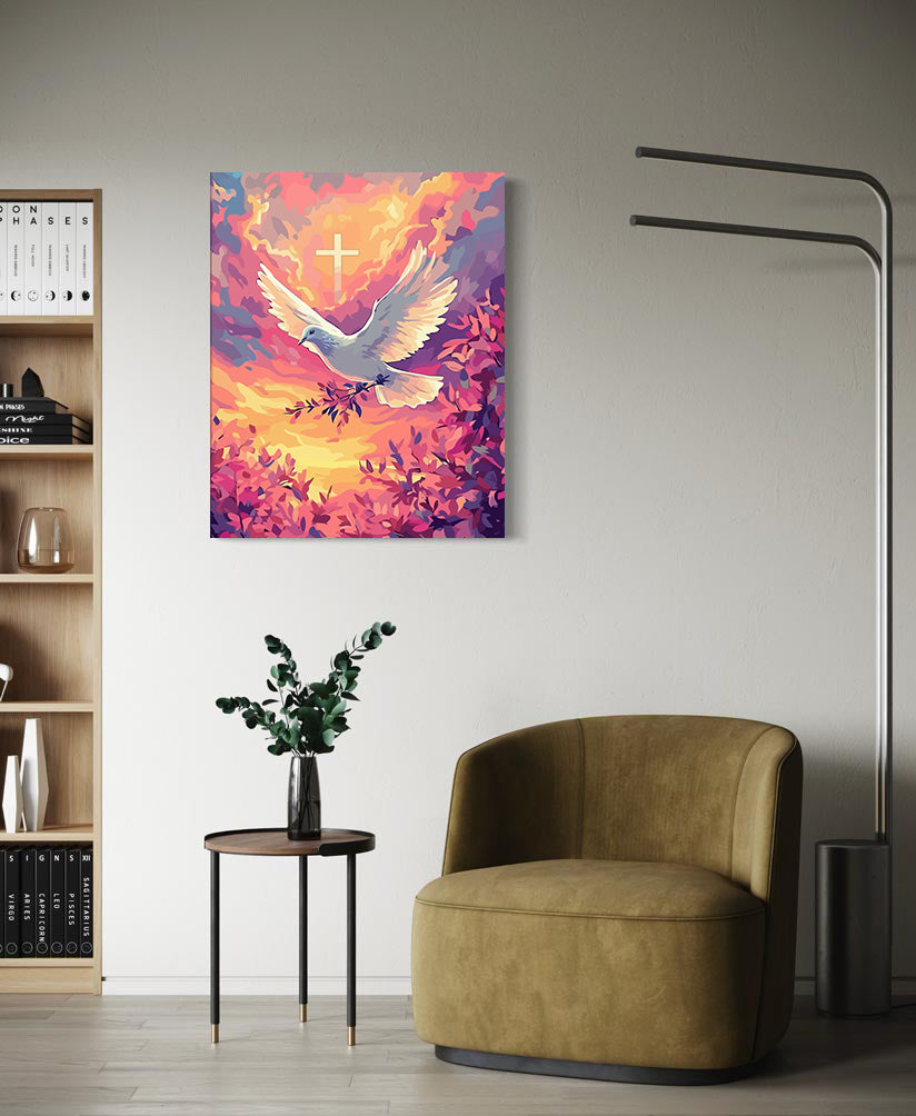 Set Pictură pe numere – Porumbelul Alb 6285