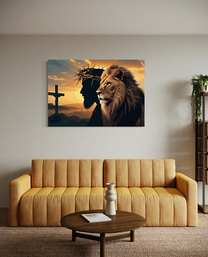 Set Pictură pe numere – Leul Și Crucea 6296