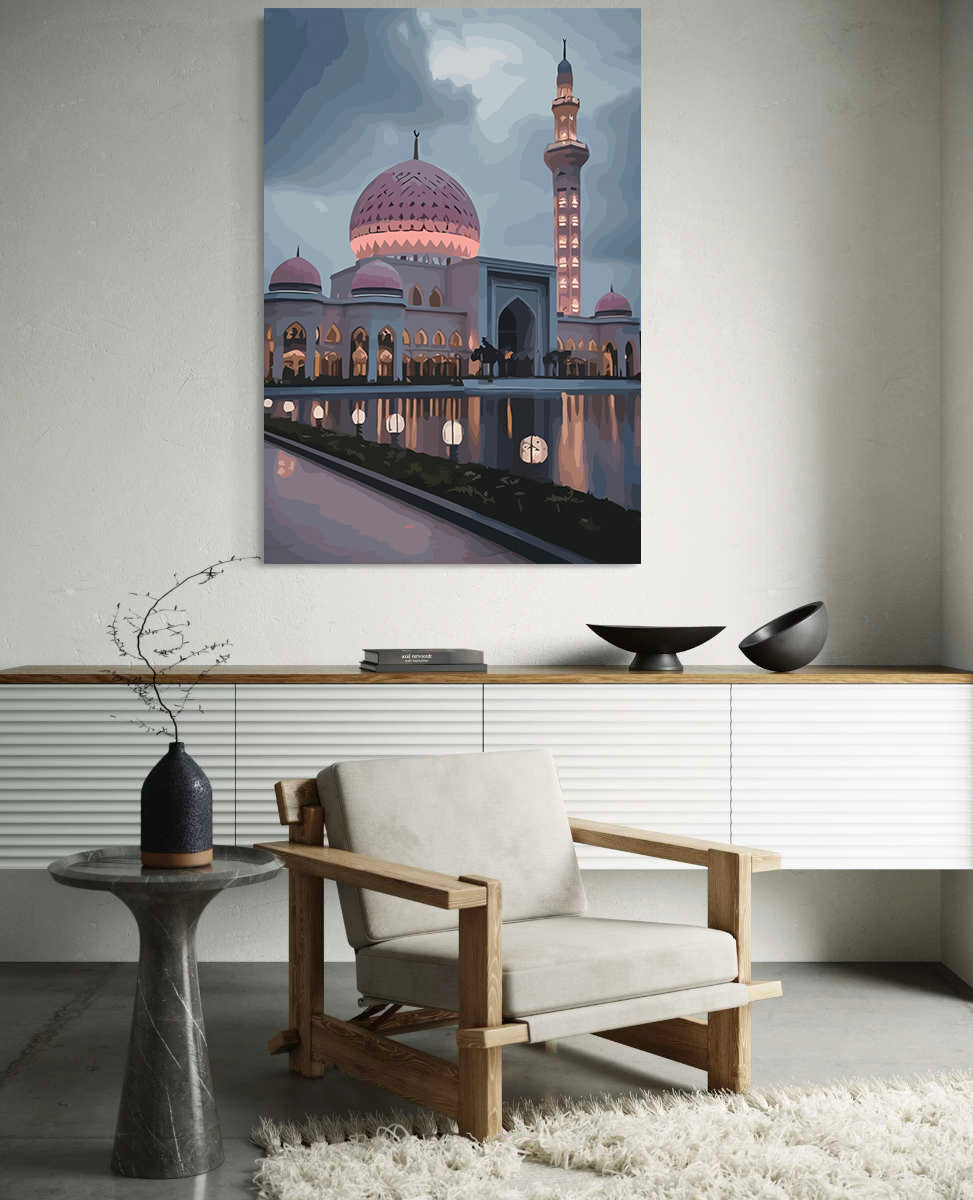 Set Pictură pe numere – Moscheea Roz La Amurg 6298