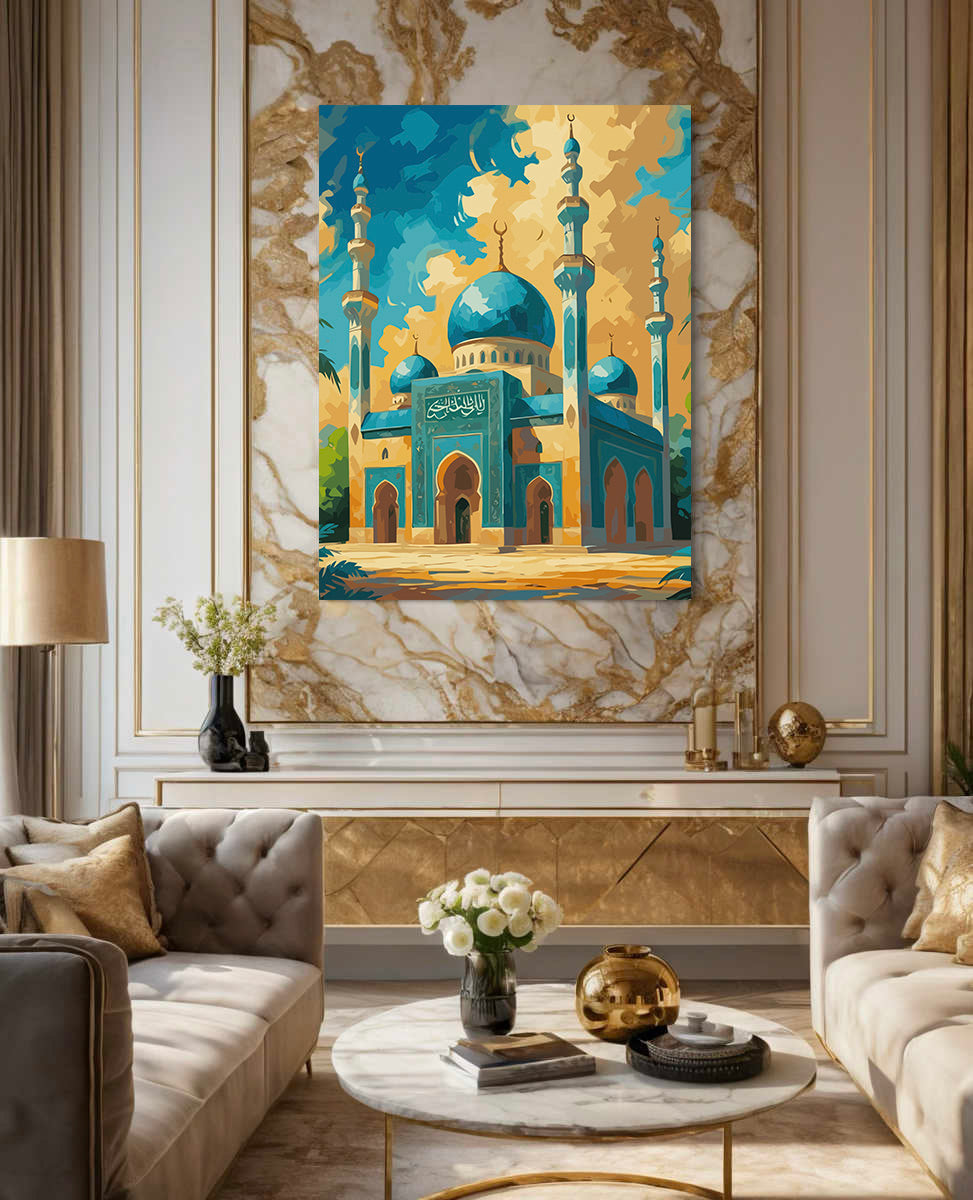 Set Pictură pe numere – Eleganța Moscheii Azurii 6300