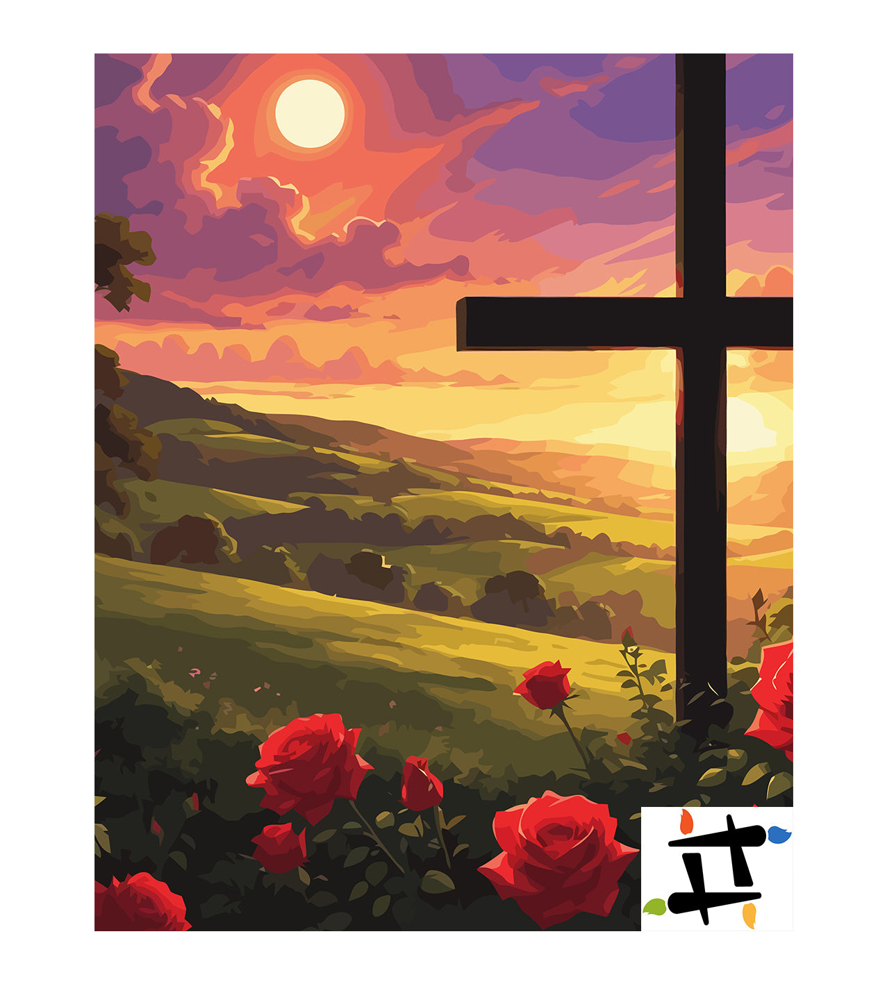 Set Pictură pe numere – Cruce La Apus 6316